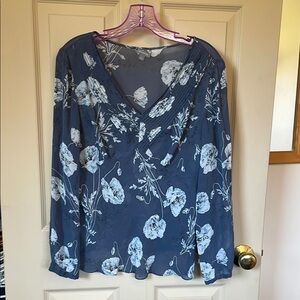 Floral Blue Women's Top
